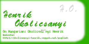 henrik okolicsanyi business card